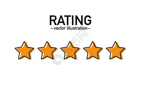 客户服务星级评反馈概念评价系统积极审查网络模板矢量存说明图片