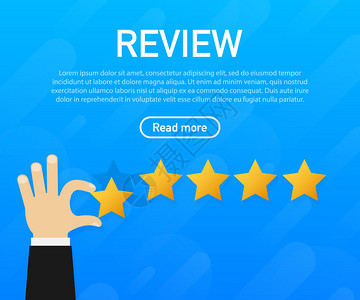 客户服务星级评反馈概念评价系统积极审查网络模板矢量存说明图片