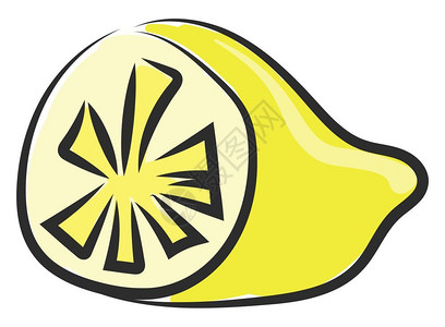 卡通黄色柠檬矢量插图背景图片