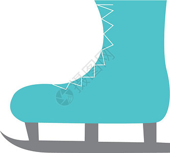 美丽的蓝色滑雪靴带的子设计矢量颜色图画或插图片