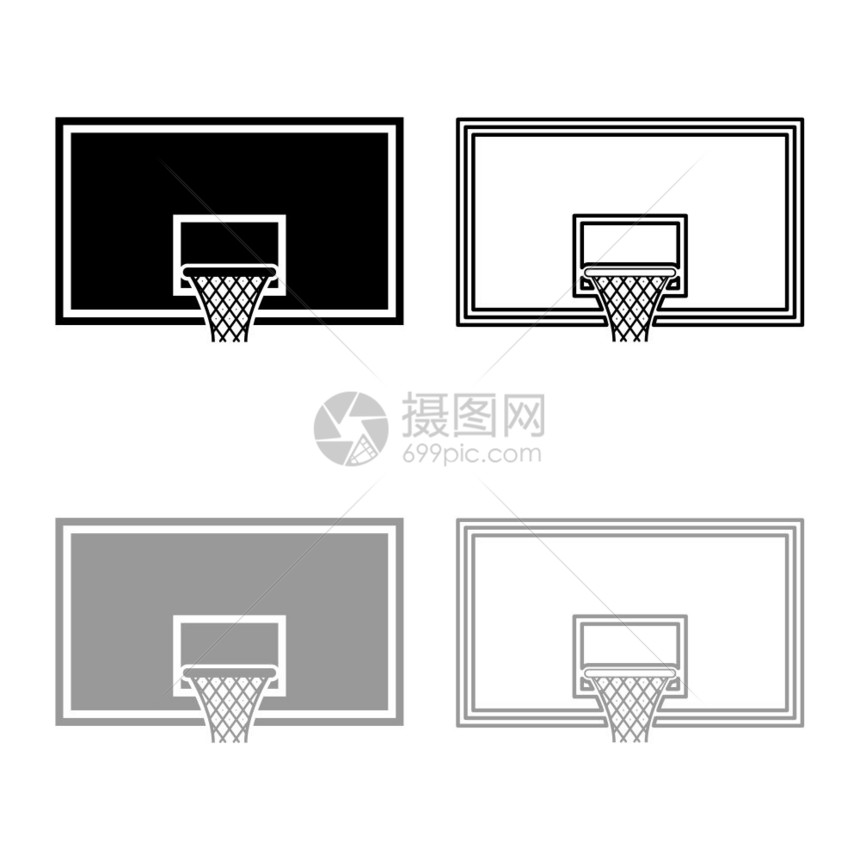 在后板图标大纲中设置黑色灰矢量显示平板风格简单图像图片