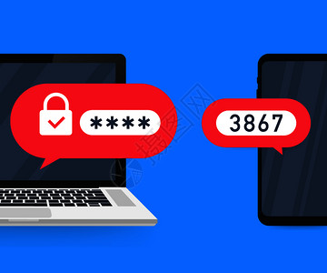 两步验证矢量图平板卡通智能手机和计算安全登录或签名矢量存图图片