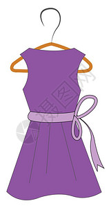 衣架上的紫裙图片