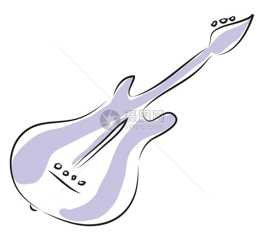 紫色电吉他图片