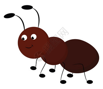 卡通可爱棕色蚂蚁图片