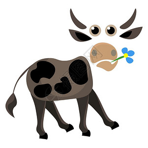 卡通可爱的奶牛背景图片