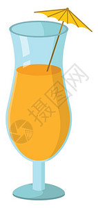 卡通橙汁矢量插图背景图片