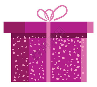 明亮粉红礼品盒矢量或彩色插图图片