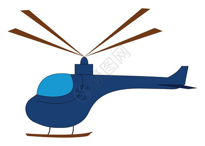 蓝色直升机图片
