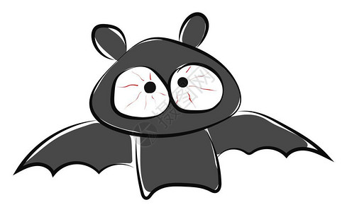 热带蝙蝠卡通蝙蝠插画
