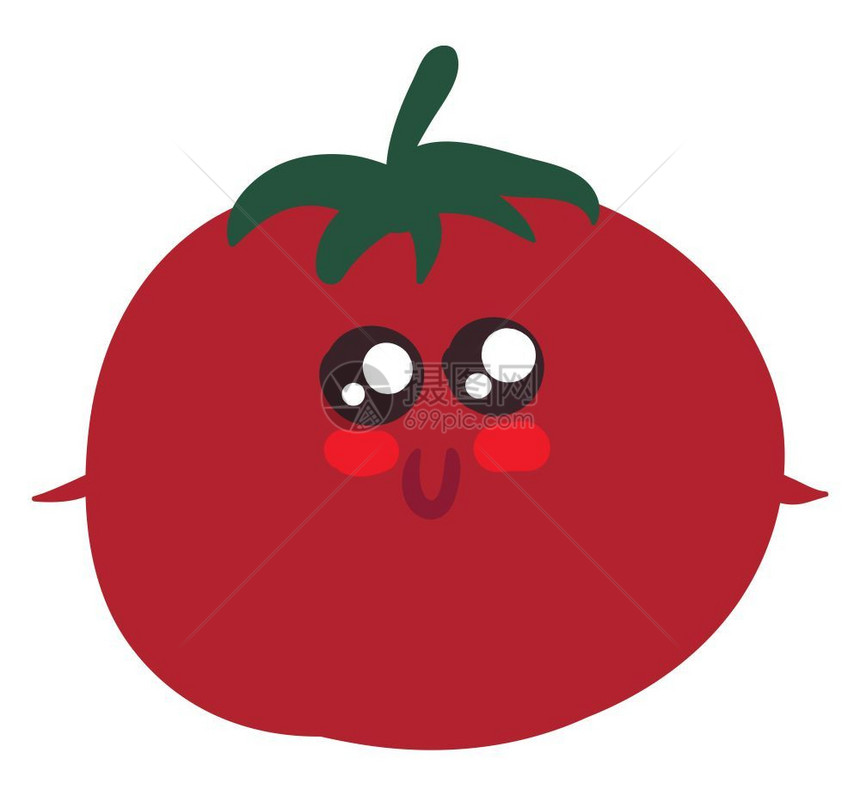 卡通可爱带表情的西红柿元素图片
