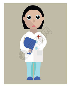 医疗保险各有类有资格或执照治疗病人或伤员的病媒彩色绘画或插图插画
