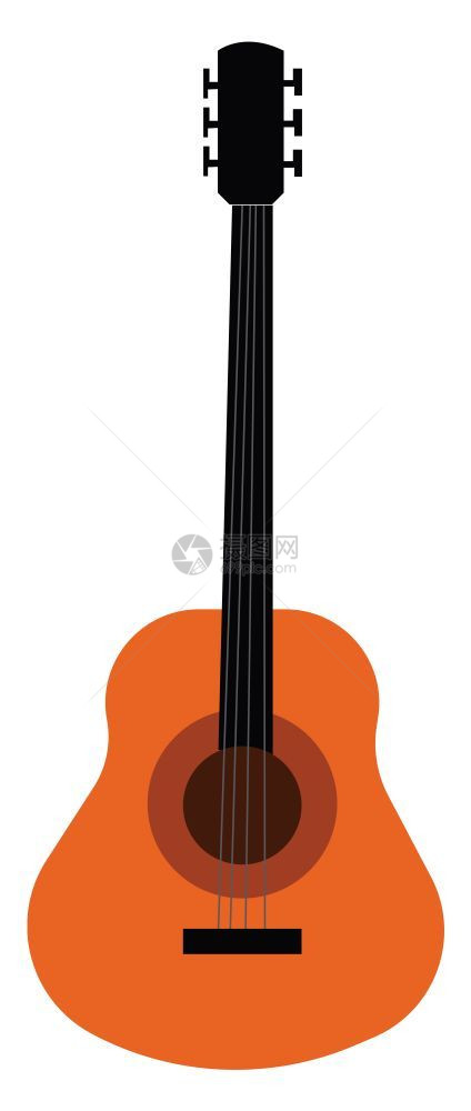 Bass吉他矢量或彩色插图的音乐器图片