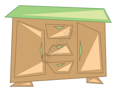 用于存储货物矢量或颜色插图的木质边板图片