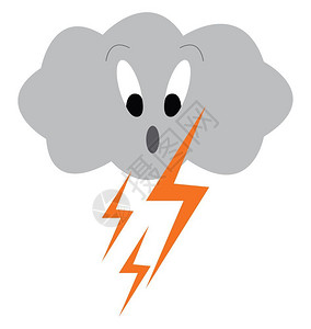 恶劣条件雷暴矢量或颜色插图的恶劣天气条件插画