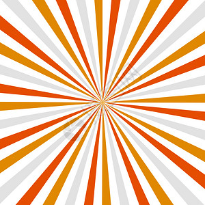 橙色太阳光晕抽象放射太阳光线矢量元素插画