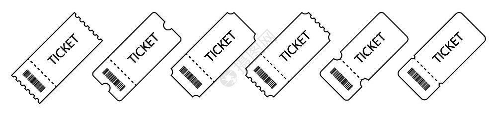 成套票模板旧库和优惠券矢量插图集一套票库模板老和优惠券矢量插图集图片