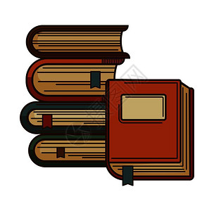 带有书签的籍用于文学阅读和诗歌写作用于书店或旧文献图馆设计的矢量孤立图标带有书签矢量图标的籍用于诗歌文学或书店和图馆设计背景图片