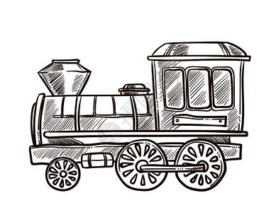 玩具火车草图背景图片
