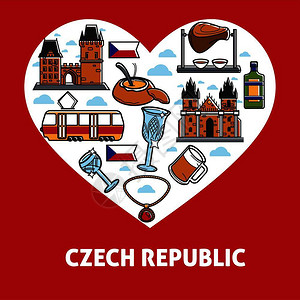 捷克共和国宣传页插画