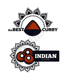 印度薄饼印度最好的咖喱烹饪海报配有酱汁矢量印度的Spices和特制曼达拉在库克传统和食物中保存的文化遗产食肉球人民烹饪的产物印度最好的咖插画