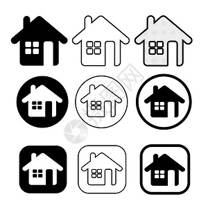 简单房屋和主图标符号图片