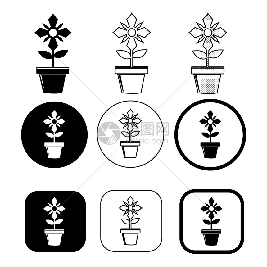 花图标植物符号图片