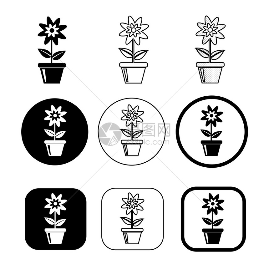 花图标植物符号图片