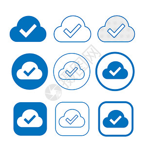 Web和ap的简单云点图标符号图片