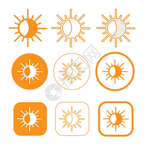 简单的太阳图标符号设计图片
