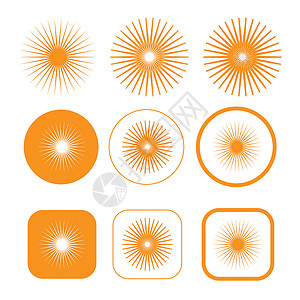 简单的太阳图标符号设计图片