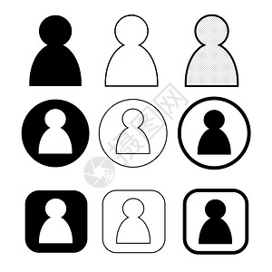 人口图标简单用户图标符号设计背景