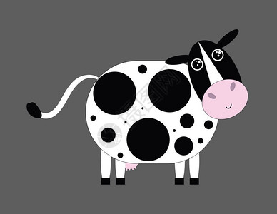 卡通可爱的奶牛背景图片