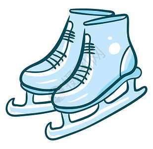蓝色溜冰鞋背景图片