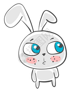 卡通可爱兔子矢量插图图片