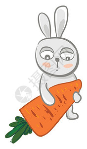 卡通可爱兔子矢量元素图片