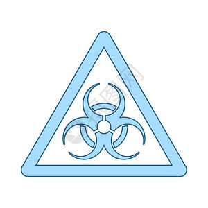 生物危害图示蓝色填充设计薄线矢量说明图片