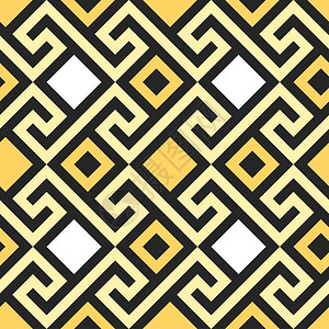 传统的无缝古金方形希腊装饰品Meander无缝希腊金装饰品Meander背景图片