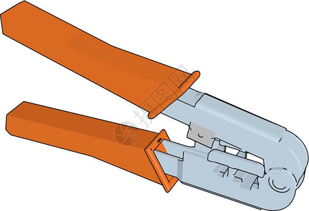 钳子由一对金属手工具组成用来非常紧地将物体压住对机械工作也有用例如弯曲和压缩材料矢量彩色图画或插等插画