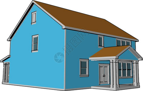 许多农舍长有两扇门通常小于住宅农舍建在地上远离人口病媒颜色图画或插插画