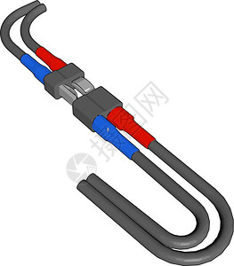 联网电缆是络硬件用于连接一个网络设备与其他连接的矢量颜色图或插图片