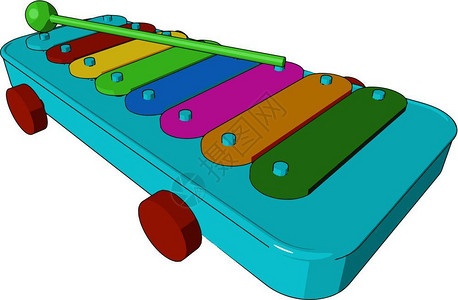 它与行进或军用波段矢量颜色绘画或插图中使用的xylophone相似背景图片