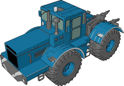 它用于拖车或农业建筑矢量色图插的拖车机械机械图片