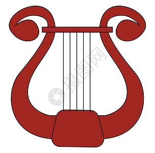 陕西彩虹梨一种梨形的弯曲乐器有五弦通常用彩虹弹奏提供或制作旋律矢量彩色绘画或插图的歌曲插画