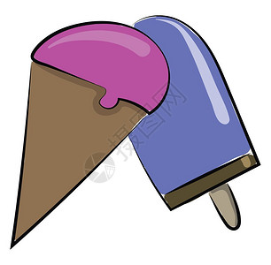 卡通冰淇淋矢量元素图片
