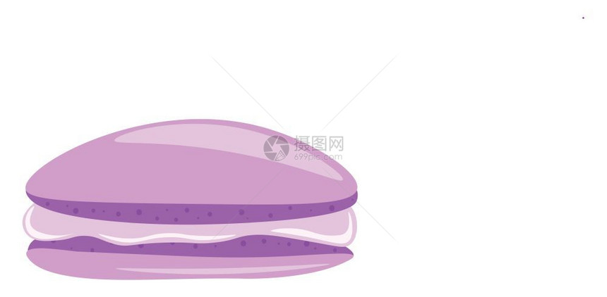 美味的紫色汉堡包矢量插图图片