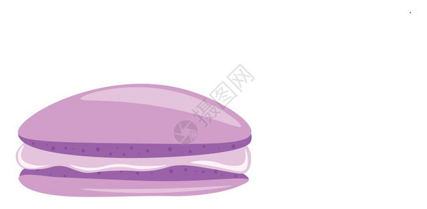 美味的紫色汉堡包矢量插图背景图片
