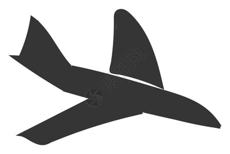 卡通黑色飞机矢量设计插图图片