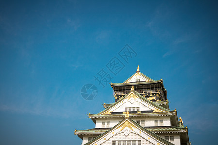 日本大阪城堡背景图片