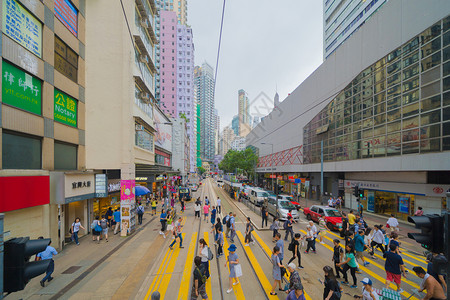 香港繁华的街景图片